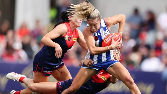 North Melbourne will host the AFLW grand final if it can win through to the decider. Picture: Michael Klein