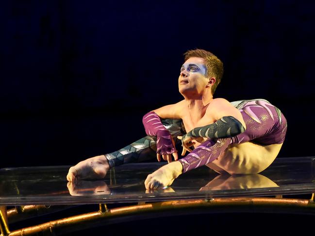 Contortionist Aleksei Goloborodko performs in new Cirque du Soleil show Luzia, under the Big Top at Flemington Racecourse. Picture: Brendan Beckett