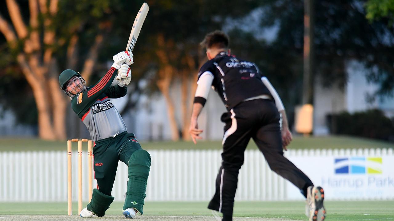 Walkerston batsman Sam Vassallo tees off against Magpies last season. Picture: Tony Martin