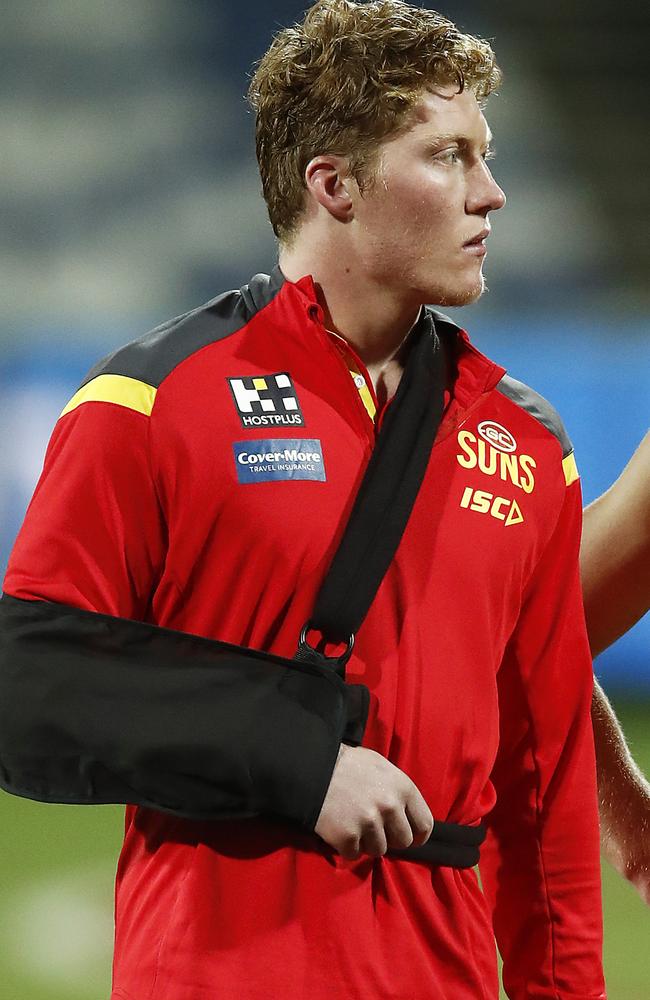 Matthew Rowell’s injury has sent shockwaves through the AFL. Picture: Getty Images