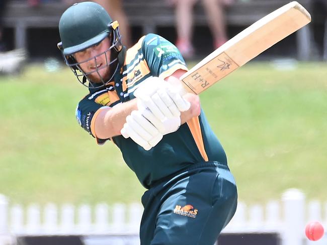 Helensvale batsman Jack LickissHelensvale v Surfers Paradise premier first grade at Hession OvalSunday November 12, 2023. Picture, John Gass