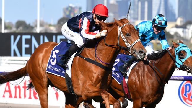 Dalasan’s class got him over the line in the Danehill Stakes. Picture: AAP