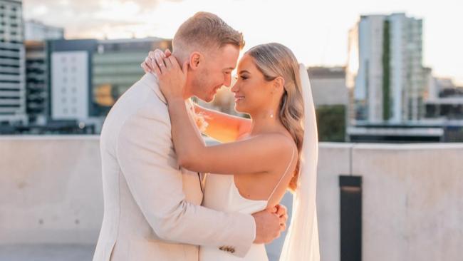 The wedding of Maddy Galassi and Mitch Stubbings at The Calile Hotel. Pictures: Figtree Wedding Photography