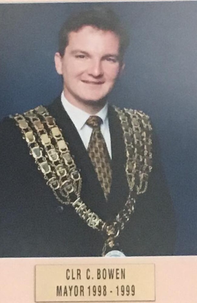 Chris Bowen as the Mayor of Fairfield. Picture: Chris Bowen/Facebook