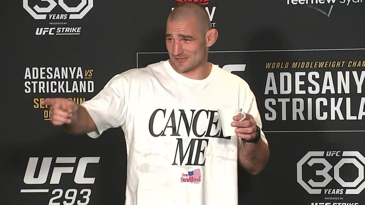 Sean Strickland at the UFC 293 media day.