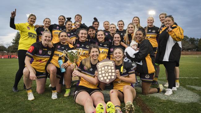 Gatton celebrate the win. Picture: Kevin Farmer.