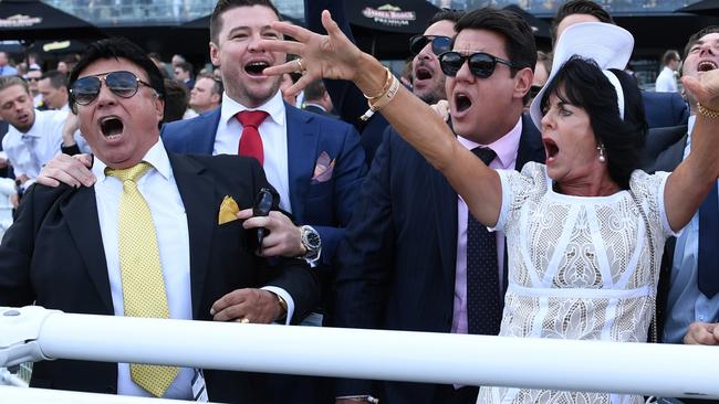 Bert Vieira (left) and wife Gai enjoy success at Royal Randwick earlier this year.