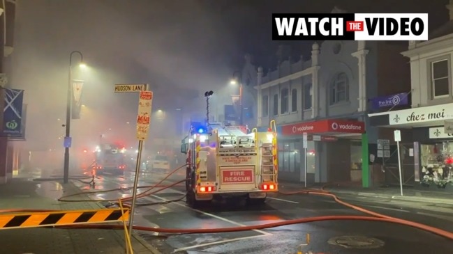 Fire at the Brunswick Hotel in Hobart