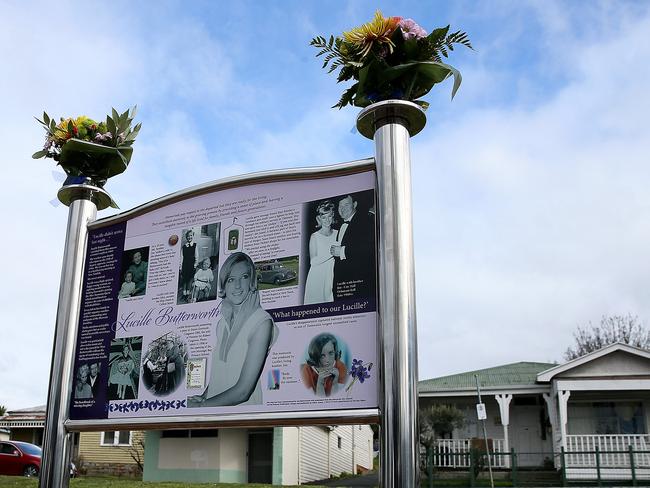 Memorial for Lucille Butterworth unveiled today at Claremont Park. Picture: SAM ROSEWARNE.