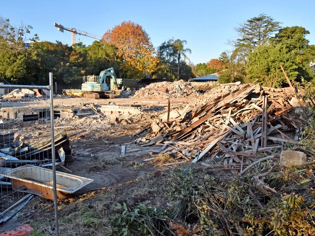 Demolished houses at Park Ave at Waitara. Houses are being demolished in Waitara despite the developer withdrawing plans for a high-rise tower. Picture: Troy Snook