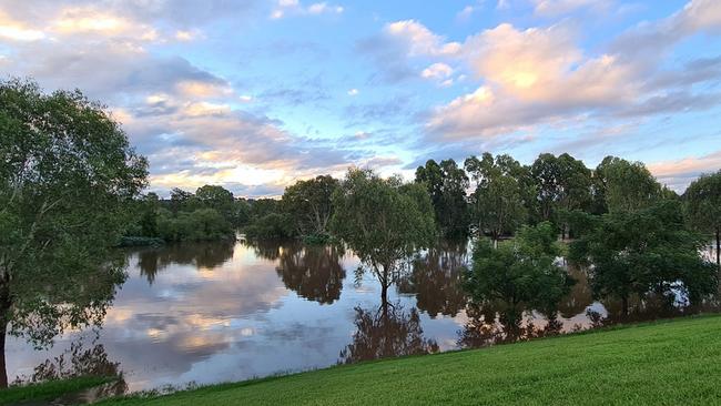 Flooding at Singleton. Picture: Facebook/Tom Prosser.