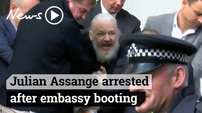 Julian Assange arrested after being expelled by Ecuadorian embassy