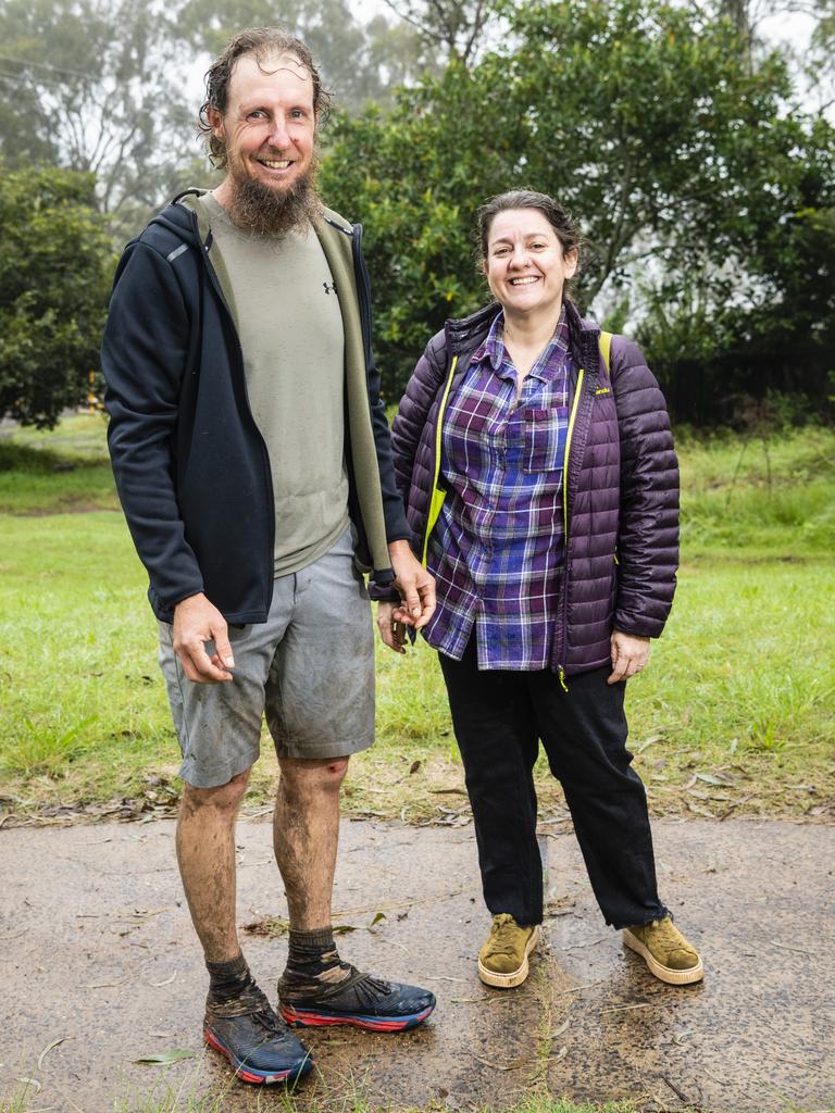 Geoffrey Wieden after the trek, with Tabitha Wieden, at Run the Range Milne Bay Challenge 2022 in Jubilee and Redwood Parks, Sunday, May 22, 2022. Picture: Kevin Farmer