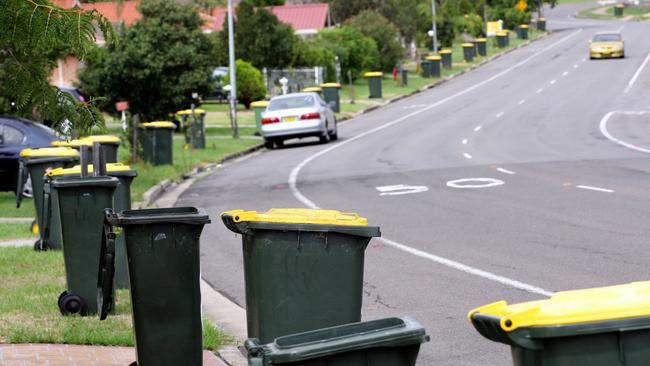 Bins should be put out on the kerbside, according to Cambelltwon City Council’s website. Picture: Supplied