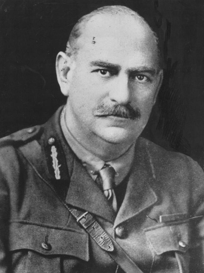 General Sir John Monash, commander of Australian armed forces in France during WWI.