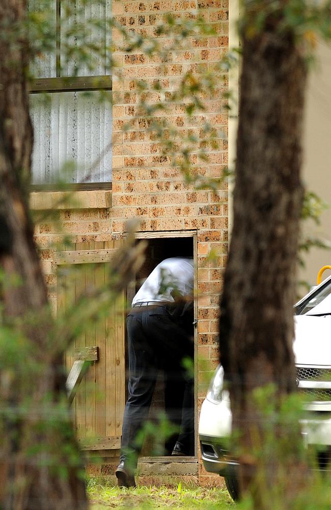 Forensic police searched a basement of this Bonny Hills house, but it proved fruitless. Picture: Peter Lorimer