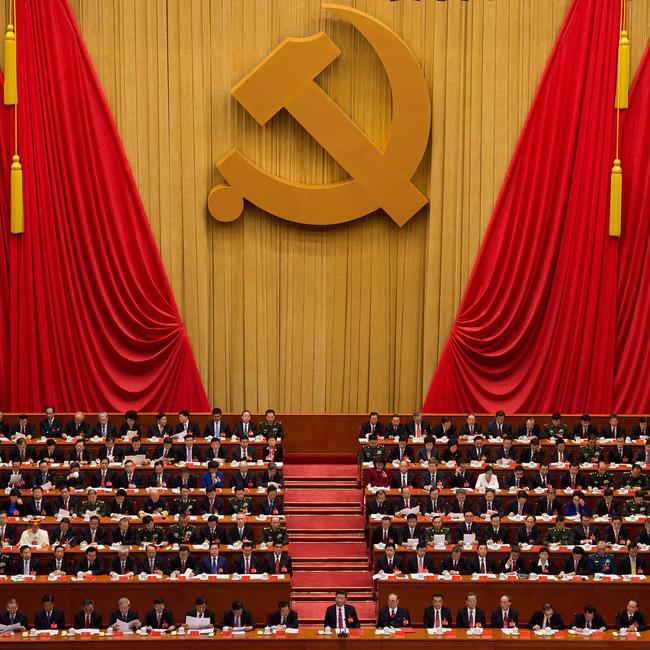 The Communist Party Congress at the Great Hall of the People in Beijing.