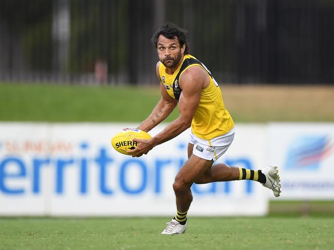 Shaun Wilson had another strong game for Nightcliff Tigers. Picture: Felicity Elliott / AFLNT Media