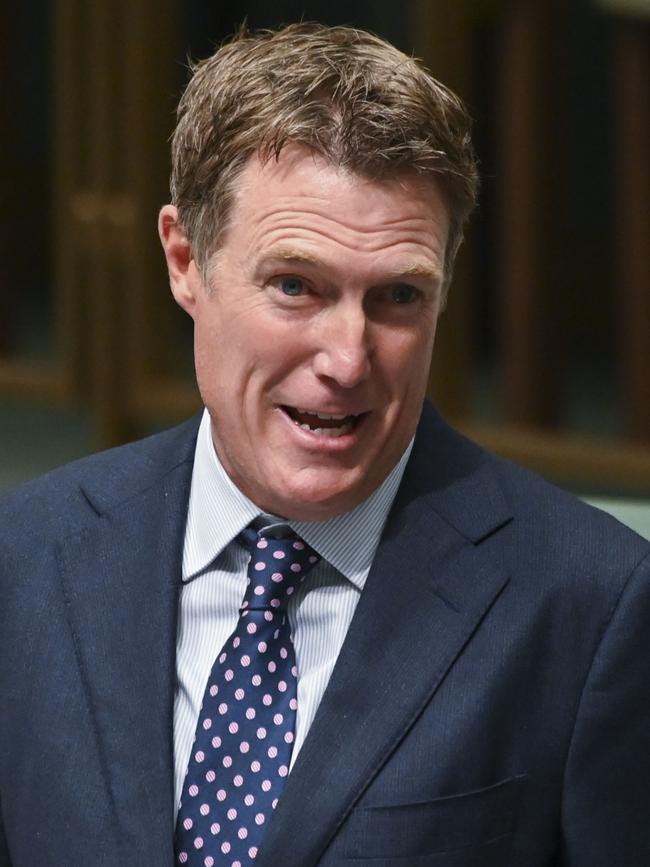 Christian Porter gives his farewell speech on Tuesday. Picture: Martin Ollman / Getty Images