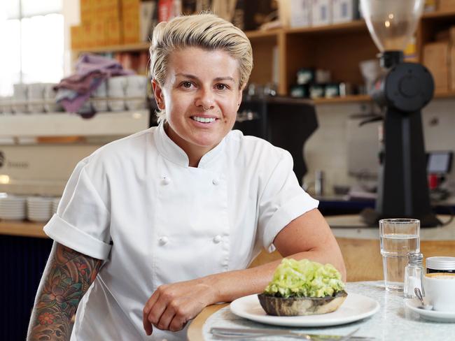 Emma Jeffrey was one of many chefs around the country who modified their smashed avocado dishes for millennial penny-pinchers following articles about millennials and avocado on toast. Picture: Aaron FrancisSource:News Corp Australia