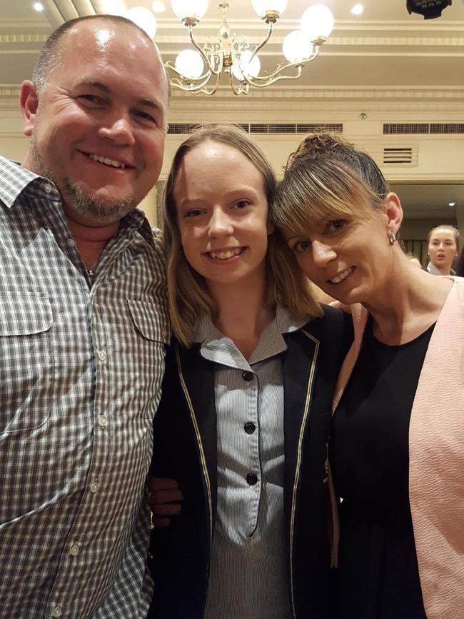 Gary Walker was “so proud” at daughter Zoey’s high school graduation, pictured here with partner and Zoey’s mum Sonia Wood.