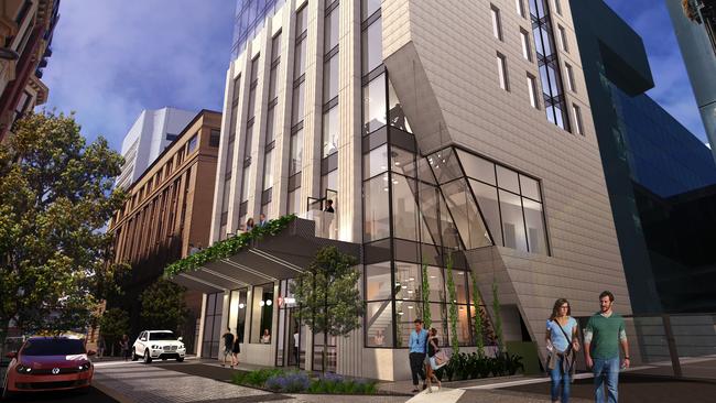 The new Travelodge planned for Bentham St, Adelaide.