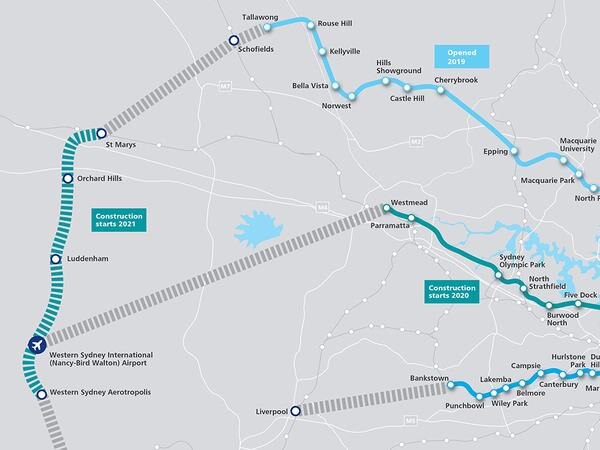 An overview of Sydney Metro projects as developed by the previous Coalition government. Picture: NSW Government