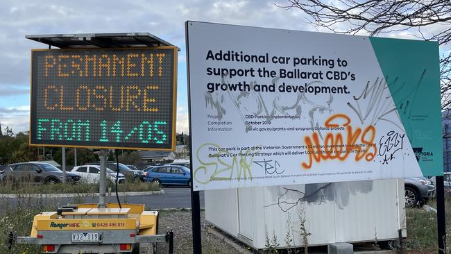 The Creswick Rd car park in Ballarat Central, which cost taxpayers $850,000, will be reclaimed by a private landlord this month.