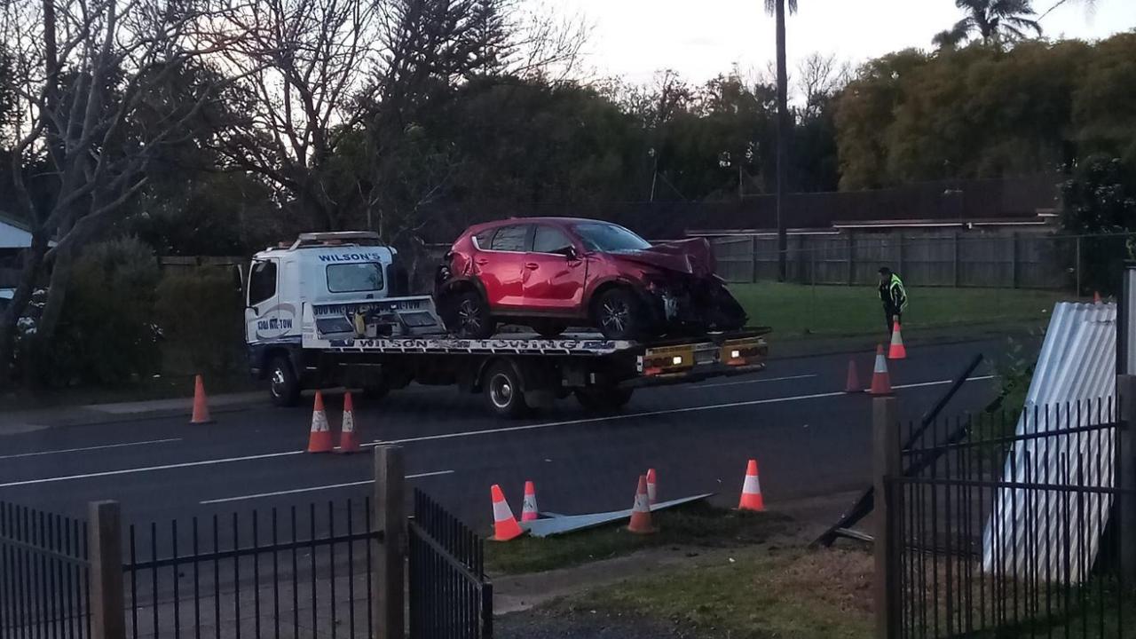 The man’s vehicle sustained significant damage to its front end.