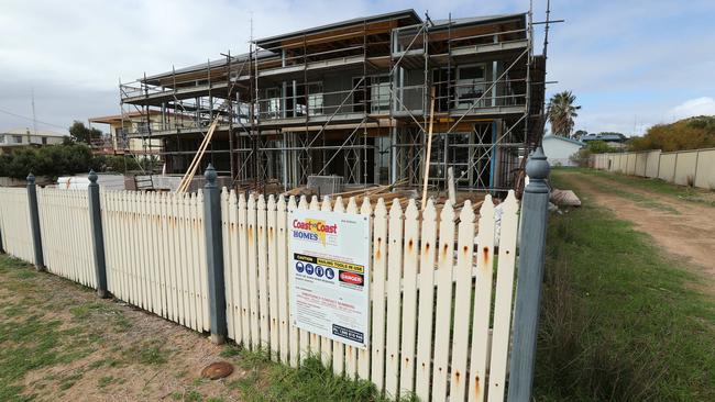 This Port Hughes house is among 90 properties being built by failed builder Coast to Coast Homes. Picture: Tait Schmaal