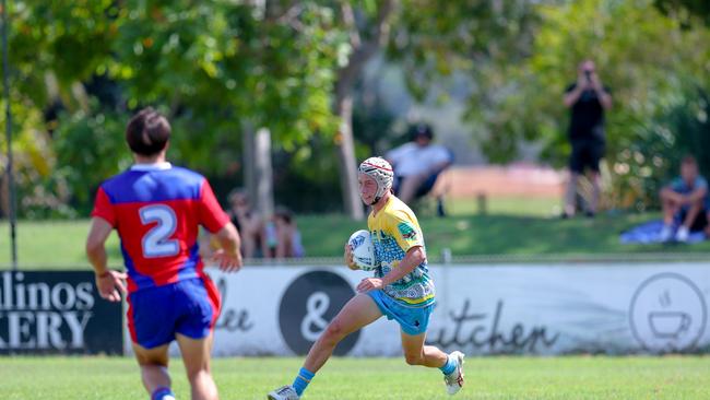 Bailey Lebrese in action for the Northern Rivers Titans against the Newcastle-Maitland Region Knights during round one of the Andrew Johns Cup. Picture: DC Sports Photography.