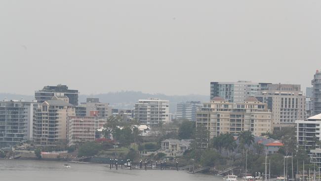 A bushfire on Fraser Island and northerly winds are being blamed for smoky conditions in Brisbane this morning.