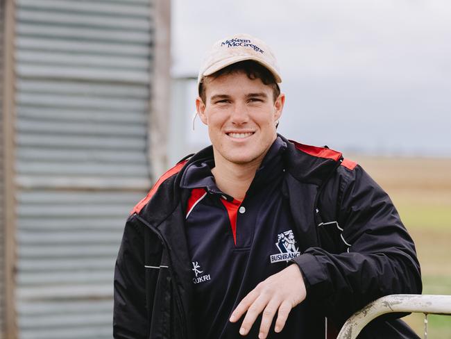 Uni student Bill Lee is studying a Bachelor of Ag at Uni of Melbourne. Pictured on his family farm at Narraport and with his dog Benny.   Photo by Chloe Smith  Photo by Chloe Smith.