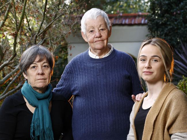 WEEKEND TELEGRAPH 12TH JULY 2024Pictured at their home at Pymble in Sydney is Jacqui Richardson , Ryrie Bridges and Nicola Cowlard.Their brother/son/father Jonathen suicided, aged 38. JonathenÃs mum Ryrie, sister Jacqui and daughter Nicola say JonathenÃs decades of unmet mental health needs and missed opportunities for intervention is a clear example of how menÃs health impacts those around them.Picture: Richard Dobson