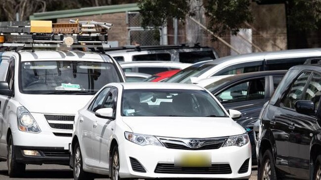 Regular traffic is constantly held up by waiting drivers. Picture: AAP/Julian Andrews