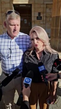 William Holdback's mother speaks outside court