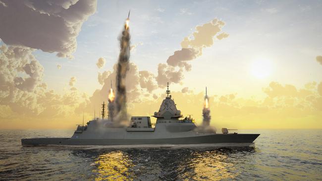 The evolved Hunter Class design for the guided missile frigate. Supplied by BAE Systems Australia