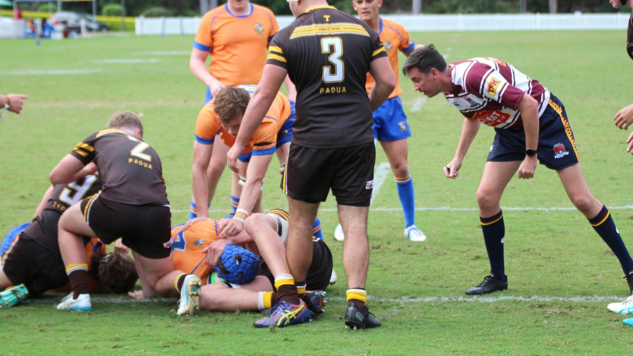 Christian Kurylewski burrowing over for Ashgrove.