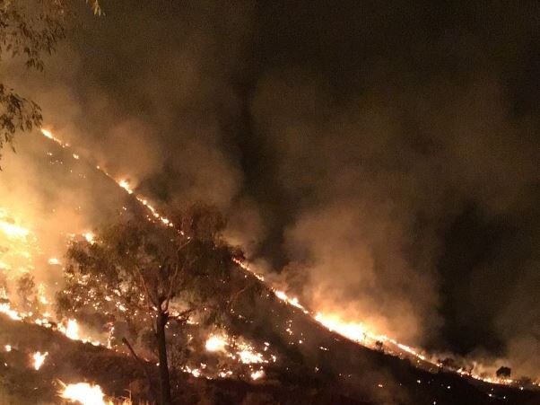 Fires near Alice Springs.