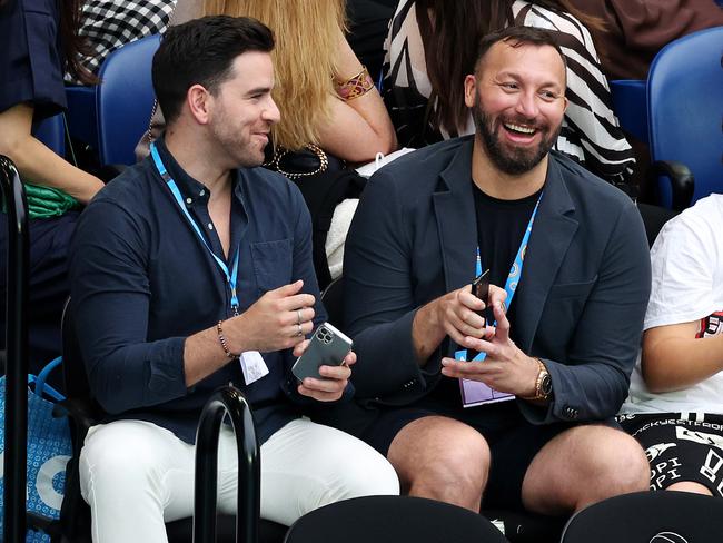 Ian Thorpe (right) in crowd. Picture: Mark Stewart