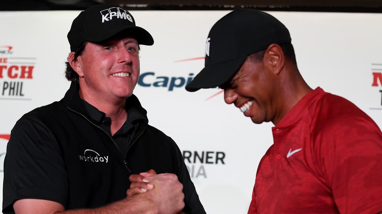 Phil Mickelson and Tiger Woods.