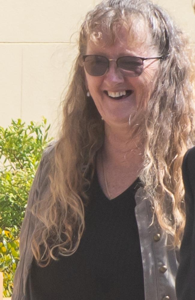 Debbie Lee Hudson was smiling as outside Mackay courthouse as she walked in to be sentenced for causing the double fatal crash. Picture: Michaela Harlow