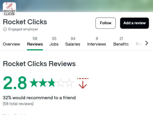 The company has a 2.8 star rating on Glassdoor. Picture: Glassdoor