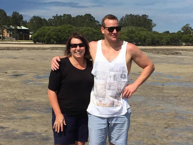 Tom Davy with his mum, Heather.