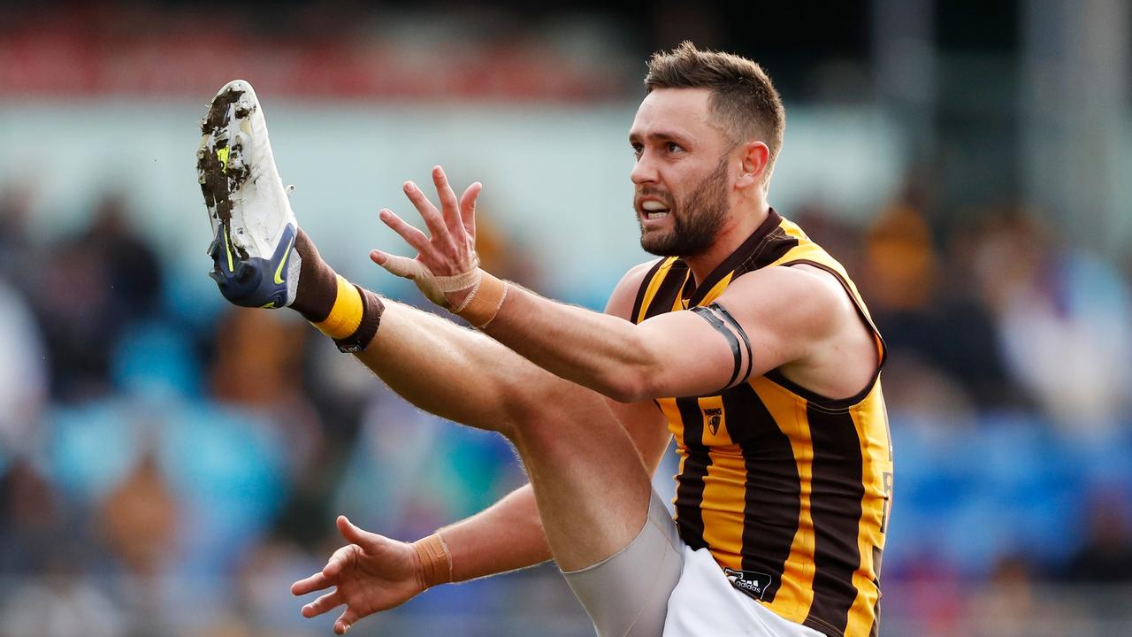 Jack Gunston of the Hawks. Photo by Dylan Burns/AFL Photos via Getty Images