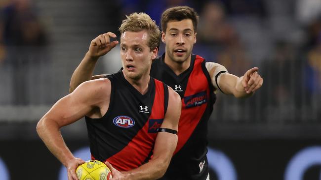 Darcy Parish had another standout game for the Bombers in Perth. Picture: Getty Images