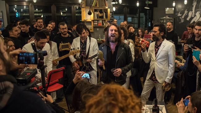 Nic Cester with his band The Milano Elettrica in 2018 in Milan, Italy. Picture: Getty Images