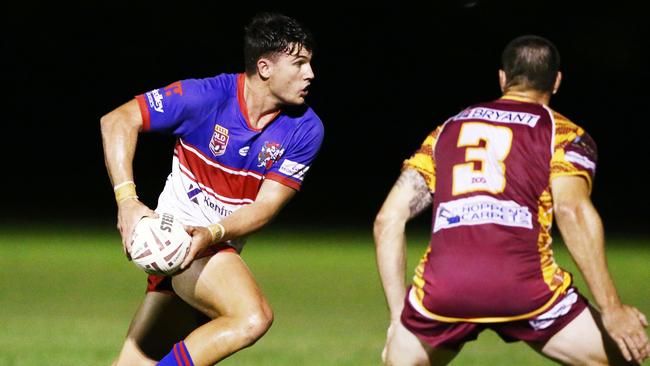 Action from the 2019 Cairns and District Rugby League (CDRL) match between the Ivanhoe Knights and Southern Suburbs. Ivanhoe's Rhy Young. PICTURE: BRENDAN RADKE