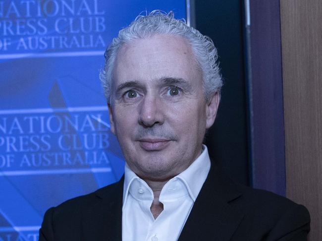 CANBERRA, AUSTRALIA - NewsWire Photos AUGUST 23, 2022: Andy Penn, Chair of the Cyber Industry Advisory Committee and CEO of Telstra at the National Press Club of Australia. Picture: NCA NewsWire / Gary Ramage