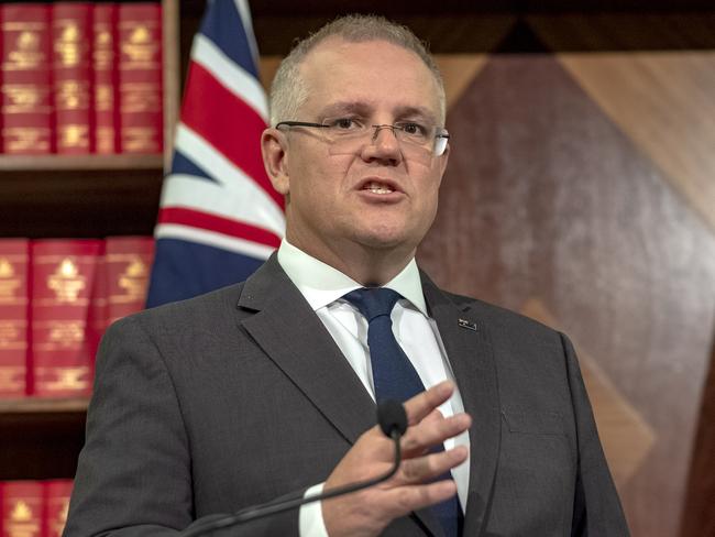 Treasurer Scott Morrison announced pre-Budget plans today. Picture: Luis Ascui